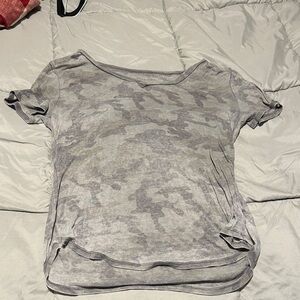American Eagle Outfitters Gray Camouflage Tee